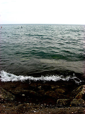 Lake Ontario at the Beaches in Toronto in May ...