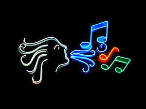 Neon music sign