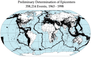 Global earthquake epicenters, 1963 1998